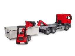 Bruder MAN TGS s kontejnerem a nakladačem Schäffer 1:16